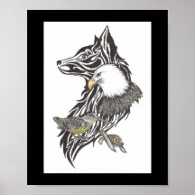 Wilde Tierführer Print Premium (Leinwand glänzen)