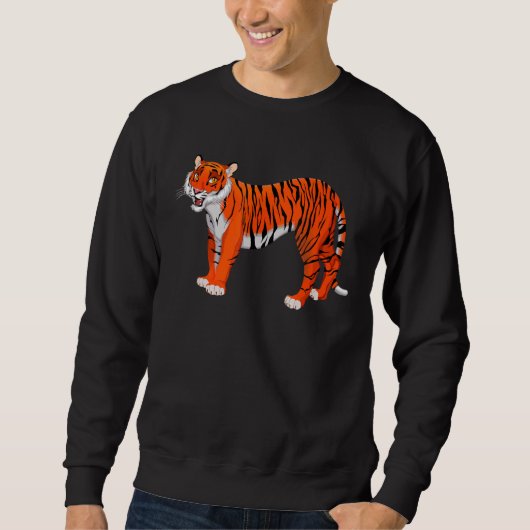 Wilde Tierkids Idee Tiger Sweatshirt (Vorderseite)