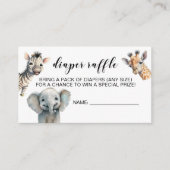 Wilde Tiertiere: Verlosung von Kartenkarten Begleitkarte (Vorderseite)