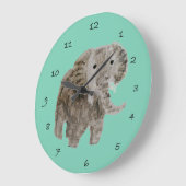 Wilde Tierwelt Elephant Art Große Wanduhr (Winkel)