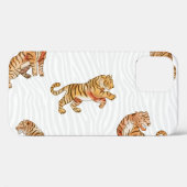 Wilde Tiger: Aquarelltiermuster. Case-Mate iPhone Hülle (Rückseite (Horizontal))