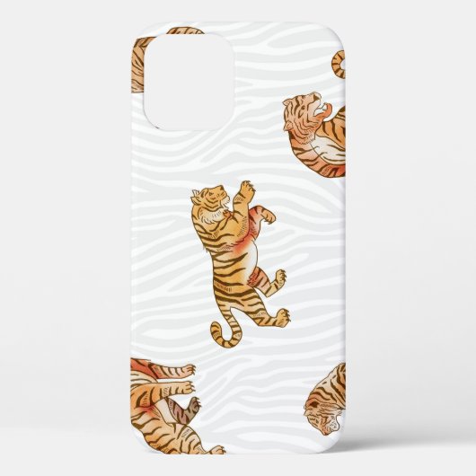 Wilde Tiger: Aquarelltiermuster. Case-Mate iPhone Hülle (Rückseite)