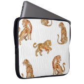 Wilde Tiger: Aquarelltiermuster. Laptopschutzhülle (Vorne Rechts)