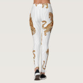 Wilde Tiger: Aquarelltiermuster. Leggings (Rückseite)