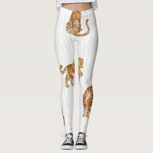Wilde Tiger: Aquarelltiermuster. Leggings