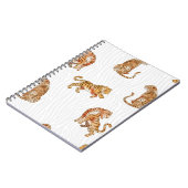 Wilde Tiger: Aquarelltiermuster. Notizblock (Linke Seite)