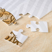 Wilde Tiger: Aquarelltiermuster. Puzzle (Seite)