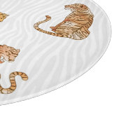 Wilde Tiger: Aquarelltiermuster. Schneidebrett (Ecke)
