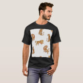 Wilde Tiger: Aquarelltiermuster. T-Shirt (Vorne ganz)