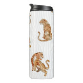 Wilde Tiger: Aquarelltiermuster. Thermosbecher (Nach rechts gedreht)