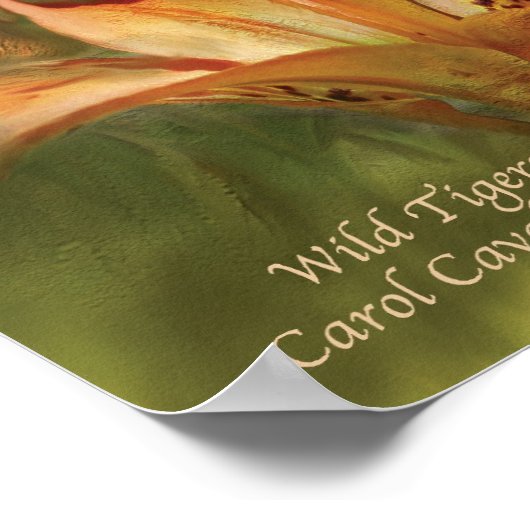 Wilde Tiger Art Poster/Print Poster (Ecke)