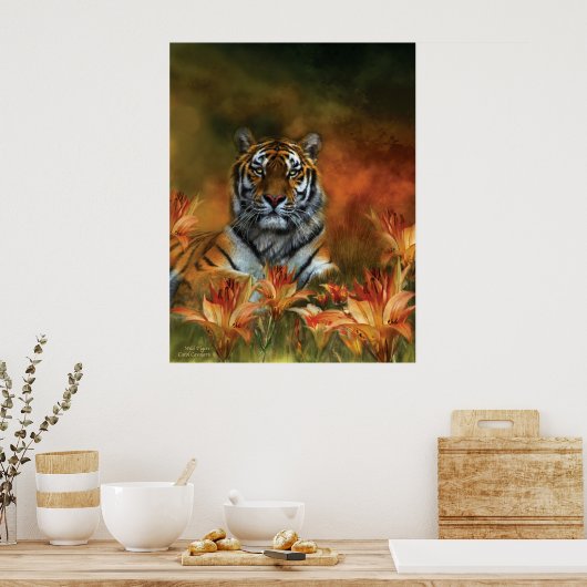 Wilde Tiger Art Poster/Print Poster (Küche)