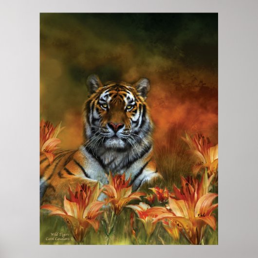 Wilde Tiger Art Poster/Print Poster (Vorne)