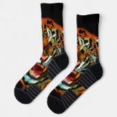 Wilde Tiger Athletic Crew Socken Keck Brüllend (Links)