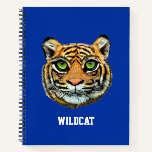 Wilde Tiger-Face auf blau Notizblock