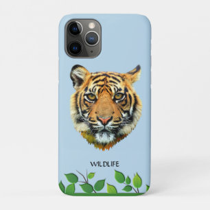 Wilde Tiger-Gesichter auf Light Blue Case-Mate iPhone Hülle