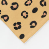 Wilde Tiger-Gesichter auf Tiger-Skin-Muster Fleecedecke (Ecke)
