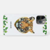 Wilde Tiger-Gesichter auf Weiß Case-Mate iPhone Hülle (Rückseite (Horizontal))