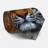 Wilde Tiger-Kunst-Krawatte Krawatte (Gerollt)