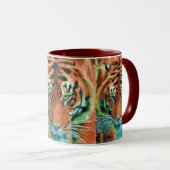 Wilde Tiger Reflection Big Cat Wildlife Tasse (VorderseiteRechts)