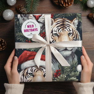 Wilde Tiger Safari Ferien Geschenkpapier