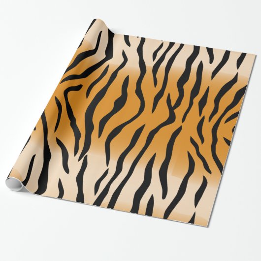 Wilde Tiger-Streifen Geschenkpapier (Ungerollt)