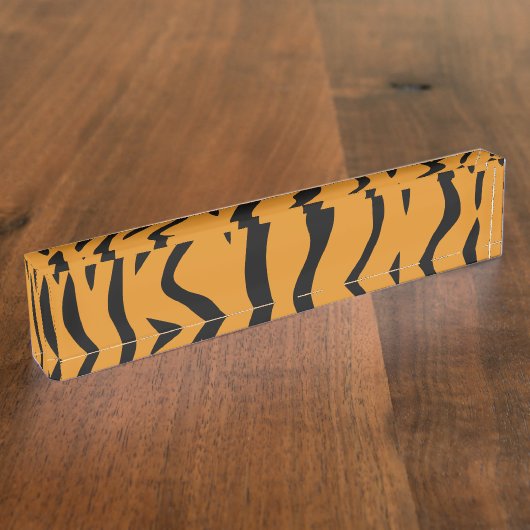 Wilde Tiger-Streifen Namensplakette (Seite)