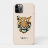 Wilde Tigerfront auf heller Seite Case-Mate iPhone Hülle (Rückseite)