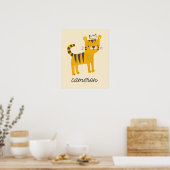 Wilde Tigerkatze Poster (Küche)