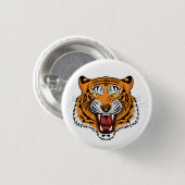 Wilde Tigerkopf-Illustration-24327 Button (Vorne & Hinten)