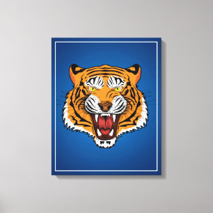 Wilde Tigerkopf-Illustration-24327 Leinwanddruck