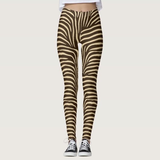 Wilde Tinte Zebra in Negative Leggings (Vorderseite)