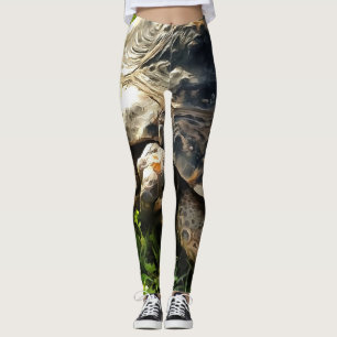 Wilde Tortoise im Gras Wiesen Kunst, Dichtung und Leggings