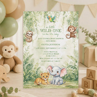 Wilde Tropenjunge Babyparty-Einladung Einladung