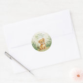Wilde Tropenjunge Babyshower Geschenkverpackung Runder Aufkleber (Umschlag)
