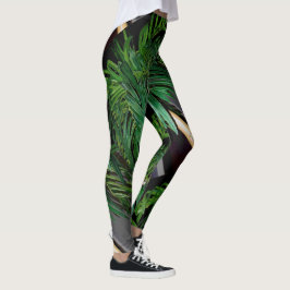 Wilde tropische Dschungel-Palme-Leggings Leggings