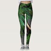 Wilde tropische Dschungel-Palme-Leggings Leggings (Vorderseite)
