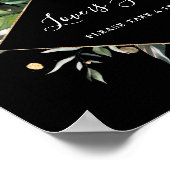 Wilde tropische Foliage Liebe ist Süßes Dessert Poster (Ecke)