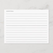 Wilde tropische Palmen Brautparty Recipe Cards Postkarte (Rückseite)