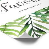 Wilde tropische Palmen Gastgeschenke Hochzeiten si Poster (Ecke)