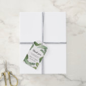 Wilde tropische Vegetation. Hochzeit Danke Geschenkanhänger (Mit Garn)