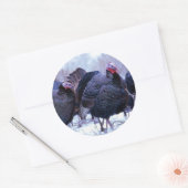 Wilde Trukeys Runder Aufkleber (Umschlag)