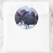 Wilde Trukeys Runder Aufkleber (Tasche)