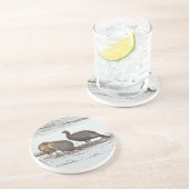 Wilde Truthähne auf dem Schneefeld Getränkeuntersetzer (Seite)