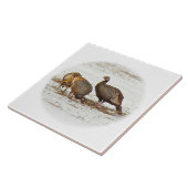 Wilde Truthähne im Schnee Fliese (Seite)