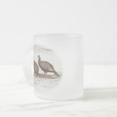 Wilde Truthähne im Schnee Mattglastasse (Vorderseite Links)