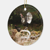 Wilde Truthähne Keramikornament (Links)