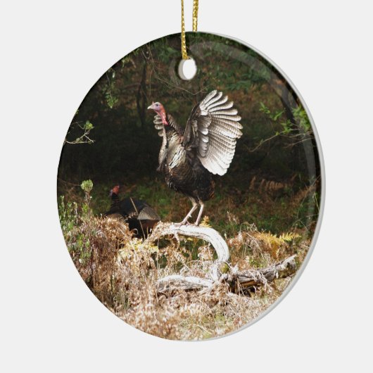 Wilde Truthähne Keramikornament (Links)