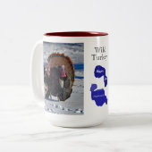 Wilde Truthähne Zweifarbige Tasse (Vorderseite Links)