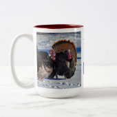 Wilde Truthähne Zweifarbige Tasse (Links)